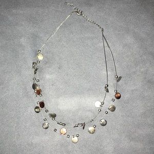 Mixed metals statement necklace